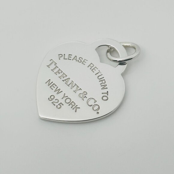 Please Return to Tiffany Extra Large Heart Tag Pendant or Charm 1.2" - Picture 2 of 6